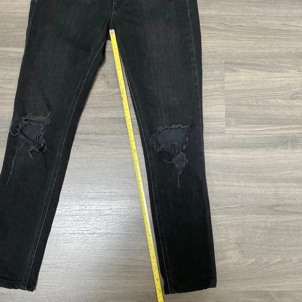 rag & bone Black High-Rise Distressed Skinny Jeans - Picture 11 of 16